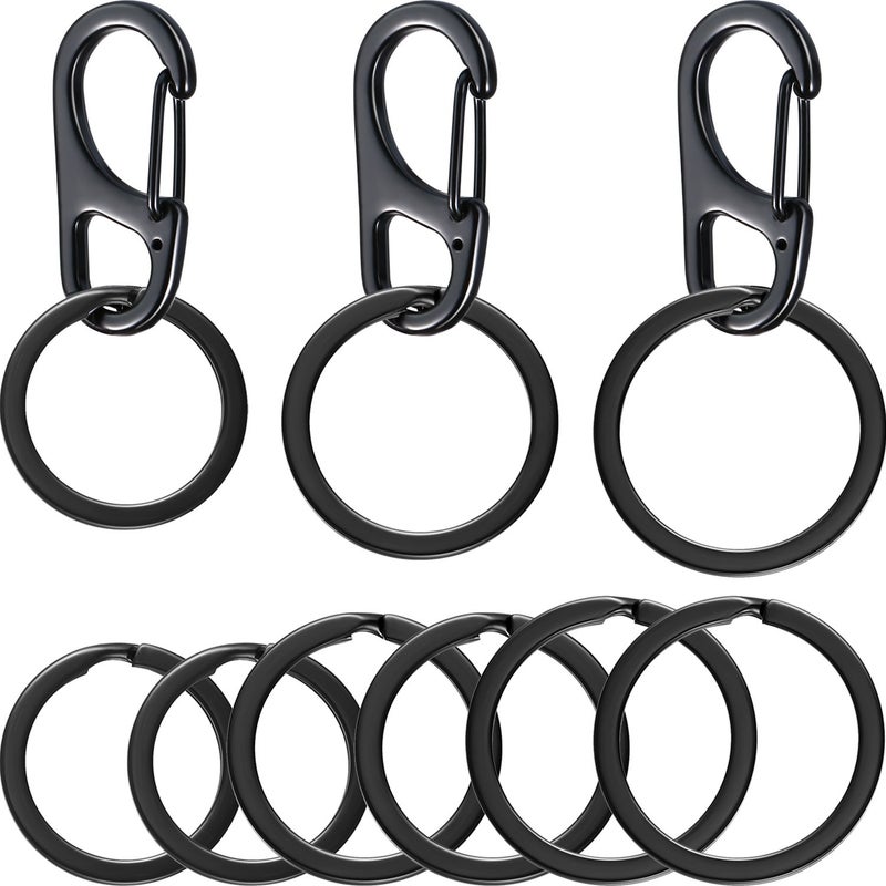Jovitec 12 Pieces Dog Tag Clips Pet Tag Rings ID Holder for Dogs and Cats, 3 Sizes - Image 1